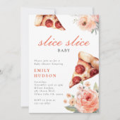 Slice Pizza Baby shower Kaart (Voorkant)