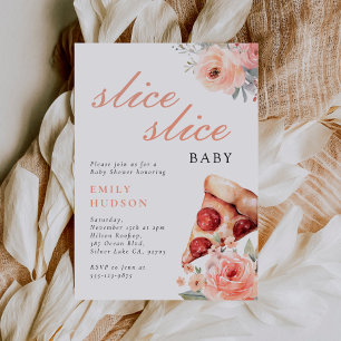 Slice Pizza Baby shower Kaart