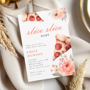 Slice Pizza Baby shower Kaart