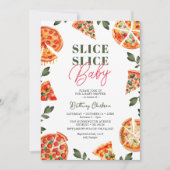 Slice Pizza Baby shower Kaart (Voorkant)