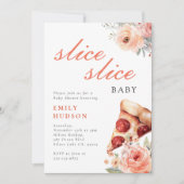 Slice Pizza Baby shower Kaart (Voorkant)
