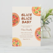 Slice Pizza Italiaans Baby shower Kaart (Staand voorkant)