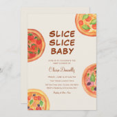 Slice Pizza Italiaans Baby shower Kaart (Voorkant / Achterkant)