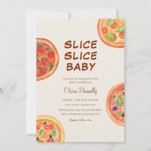 Slice Pizza Italiaans Baby shower Kaart