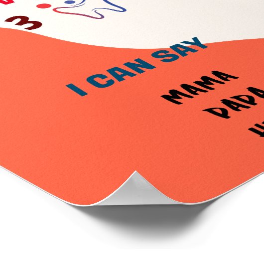 Slice Pizza Tijd 1e Jaar Verjaardag Mileston Poster (Hoek)