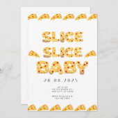 Slice Slice Baby, Baby Shower Invitation Kaart (Voorkant / Achterkant)