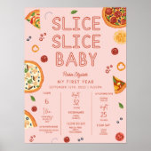 Slice Slice Baby First Birthday Milestone Poster (Voorkant)