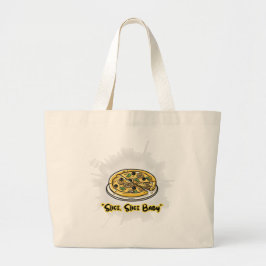Slice, Slice Baby – Funny Pizza Lover Graphic Tee Grote Tote Bag