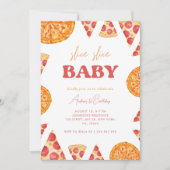 Slice Slice Baby Geslacht Neutrale Pizza 1e Verjaa Kaart (Voorkant)