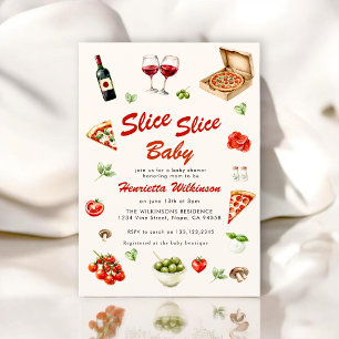 Slice Slice Baby Italiaans eten Baby Shower Kaart