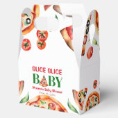Slice slice baby Italiaans pizza baby shower Bedankdoosjes (Geopend)
