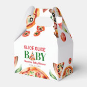 Slice slice baby Italiaans pizza baby shower Bedankdoosjes (Voorkant Zijde)