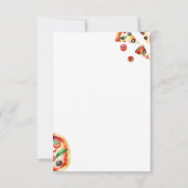 Slice slice baby Italiaans pizza baby shower Bedankkaart (Achterkant)