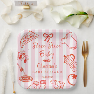 Slice Slice Baby Italiaanse Baby Shower Papieren B Bordje