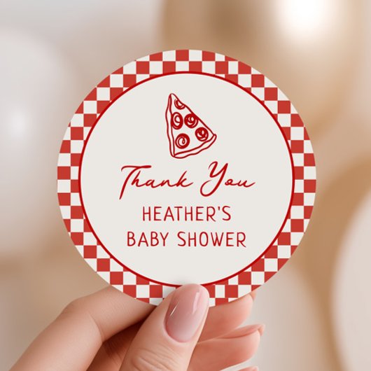 Slice Slice Baby Italiaanse Pizza Thema Ronde Sticker