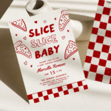 Slice Slice Baby Italiaanse Rode Pizza Baby Shower