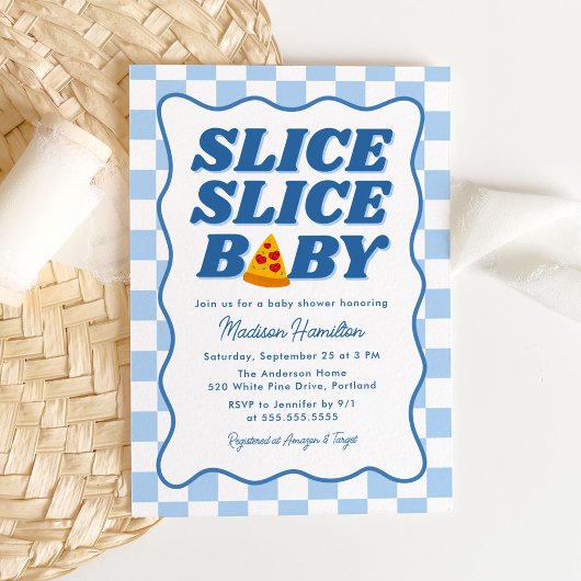 Slice Slice Baby Italian Pizza Baby Shower Kaart