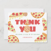 Slice Slice Baby Modern Kids Verjaardags Pizza Par Bedankkaart (Voorkant)