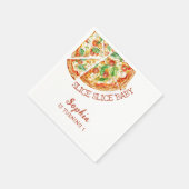 Slice Slice Baby Modern Pizza Birthday Party Napki Servet (Hoek)