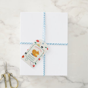 Slice Slice Baby Modern Pizza Verjaardagsfeest Cadeaulabel