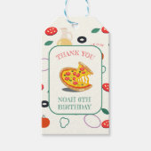 Slice Slice Baby Modern Pizza Verjaardagsfeest Cadeaulabel (Voorkant)