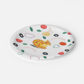 Slice Slice Baby Modern Pizza Verjaardagsfeest Papieren Bordje (Gekanteld)