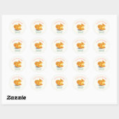 Slice Slice Baby Modern Pizza Verjaardagsfeest Ronde Sticker (Vel)