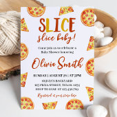 Slice Slice Baby Moderne Pizza Douche Uitnodiging