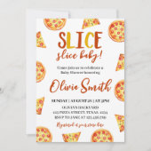 Slice Slice Baby Moderne Pizza Douche Uitnodiging (Voorkant)