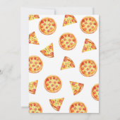 Slice Slice Baby Moderne Pizza Douche Uitnodiging (Achterkant)