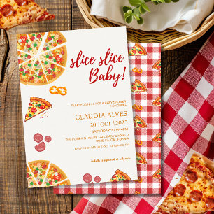 Slice Slice Baby picknick Pizza baby shower Kaart