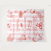 Slice Slice Baby Pizza Baby Shower Achtergrond Wandkleed (Voorkant (horizontaal))