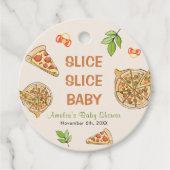 Slice Slice Baby Pizza Baby shower Bedankjes Labels (Voorkant)