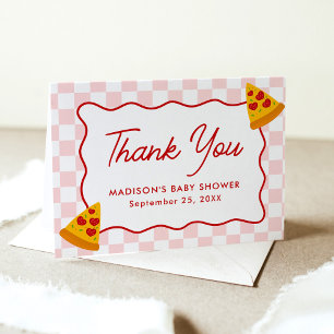 Slice Slice Baby Pizza Baby Shower Bedankkaart