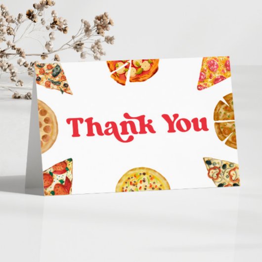 Slice Slice Baby Pizza Baby shower Bedankkaart
