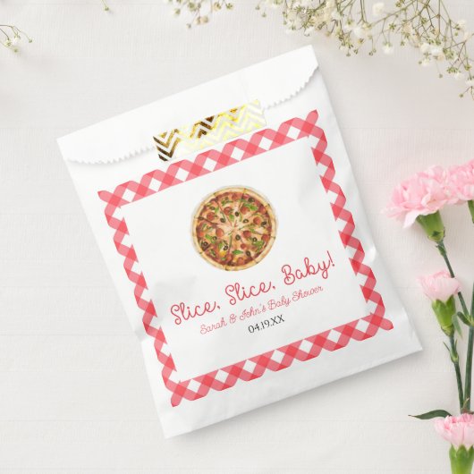 Slice, Slice, Baby! Pizza Baby shower Bedankzakje (Gezegeld)