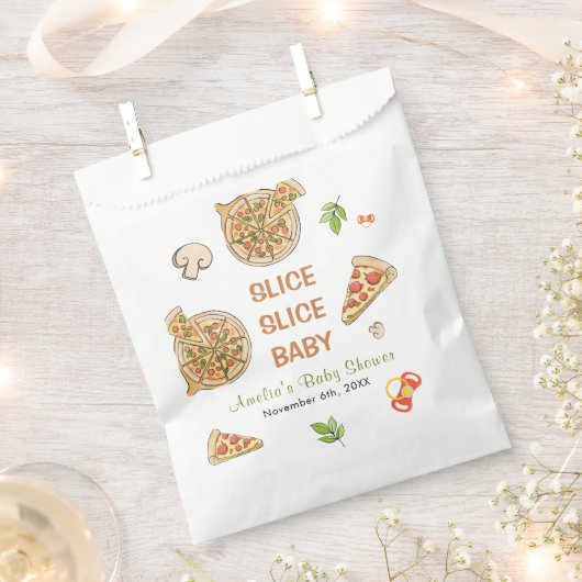 Slice Slice Baby Pizza Baby shower Bedankzakje (Geknipt)