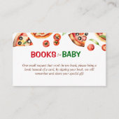 Slice slice baby pizza baby shower boeken aanvrage informatiekaartje (Voorkant)