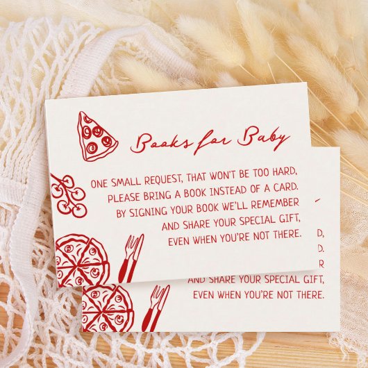 Slice Slice Baby Pizza Baby Shower Boeken voor Bab Informatiekaartje