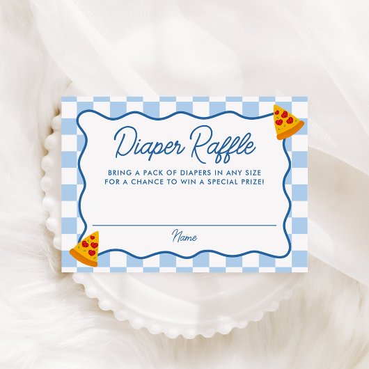 Slice Slice Baby Pizza Baby Shower Diaper Raffle Informatiekaartje