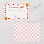 Slice Slice Baby Pizza Baby Shower Diaper Raffle Informatiekaartje (Voorkant / Achterkant)