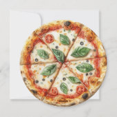 Slice Slice Baby Pizza Baby shower Feestdagenkaart (Achterkant)