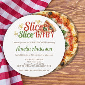 Slice Slice Baby Pizza Baby shower Feestdagenkaart