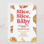 Slice, Slice, Baby! Pizza Baby shower Kaart (Voorkant)