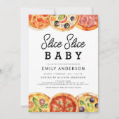 Slice Slice Baby Pizza Baby shower Kaart (Voorkant)