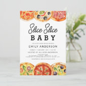 Slice Slice Baby Pizza Baby shower Kaart (Staand voorkant)