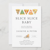 Slice Slice Baby Pizza Baby shower Kaart (Voorkant)