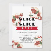 Slice Slice Baby Pizza Baby shower Kaart (Voorkant)