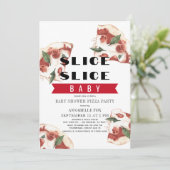 Slice Slice Baby Pizza Baby shower Kaart (Staand voorkant)