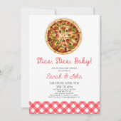 Slice, Slice, Baby! Pizza Baby Shower Kaart (Voorkant)